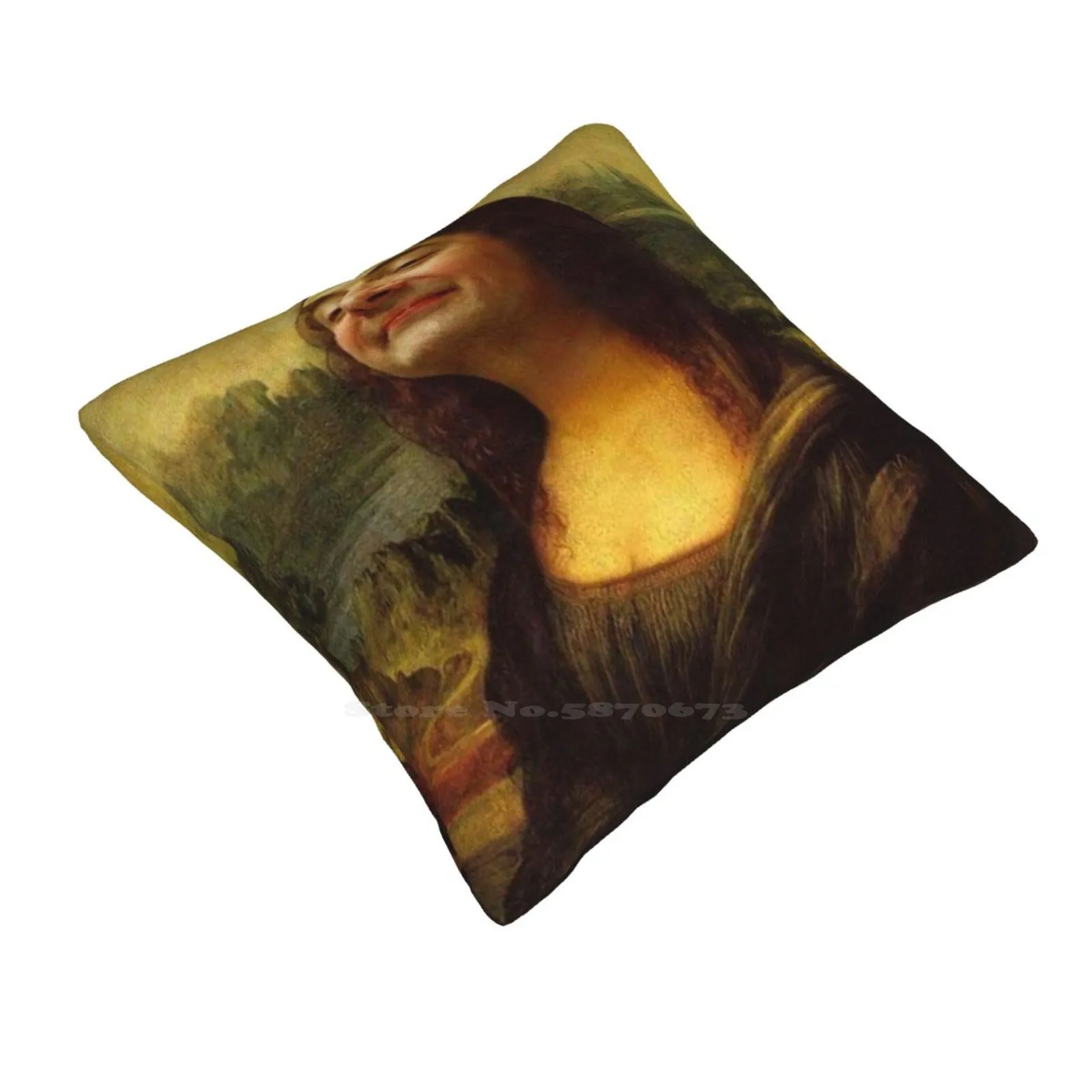 Mona Beana Bedroom Office Hug Pillowcase Mona Lisa Da Vinci Louvre