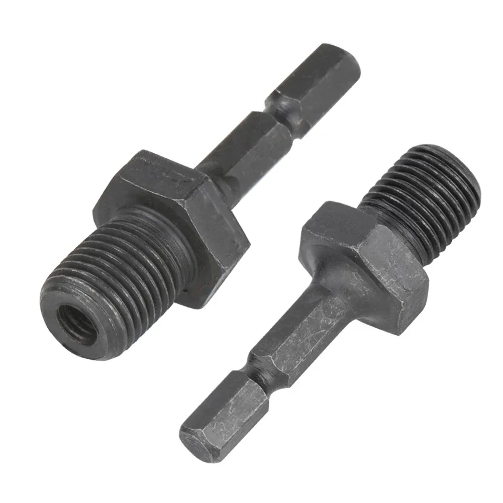 Hex haste broca Chuck adaptador, 1,4 ", 1,2", 3,8 ", rosca masculina, brocas elétricas, conversor de troca rápida