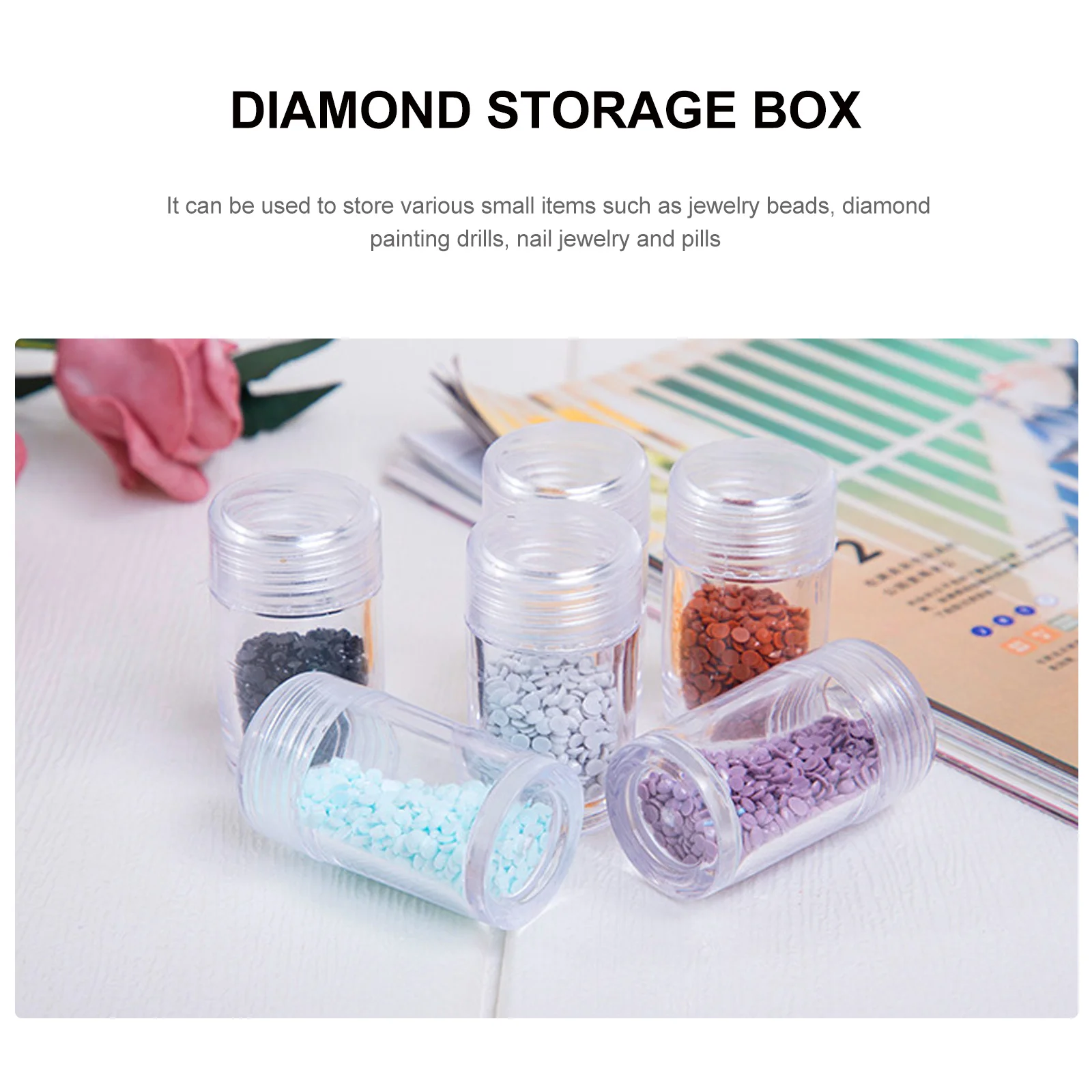 

1 set Black Butterfly With Bottle Embroidery Storage Box Diamond Organizing Case Zipper Cover For Painting Accessories Drill