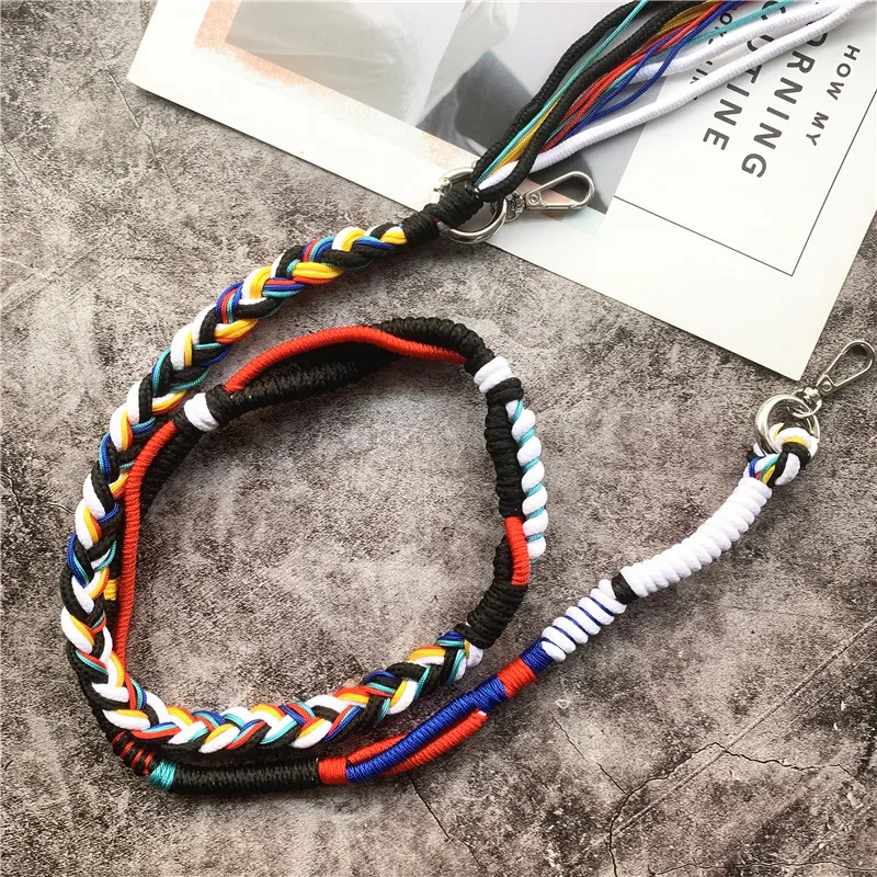 Cell Phone Accessories DIY Colorful Lanyard Handmade Straps for Bags Shoulder Rope Cord to Hang the Mobile Phone Charm Strap