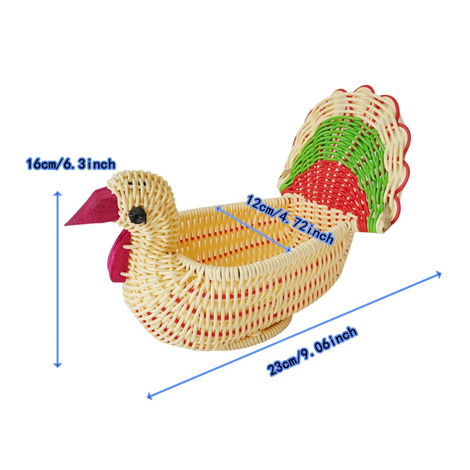 Serving Basket Fruit Basket Turkey Shape Cartoon Convenient Practical Home Decor