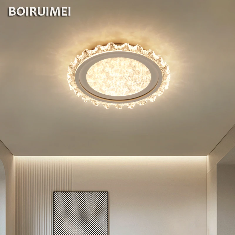 

Modern Crystal Ceiling Chandelier Bedroom Children's Room Round Ceiling Light Minimalist New High-end Home Decoration Luminarie