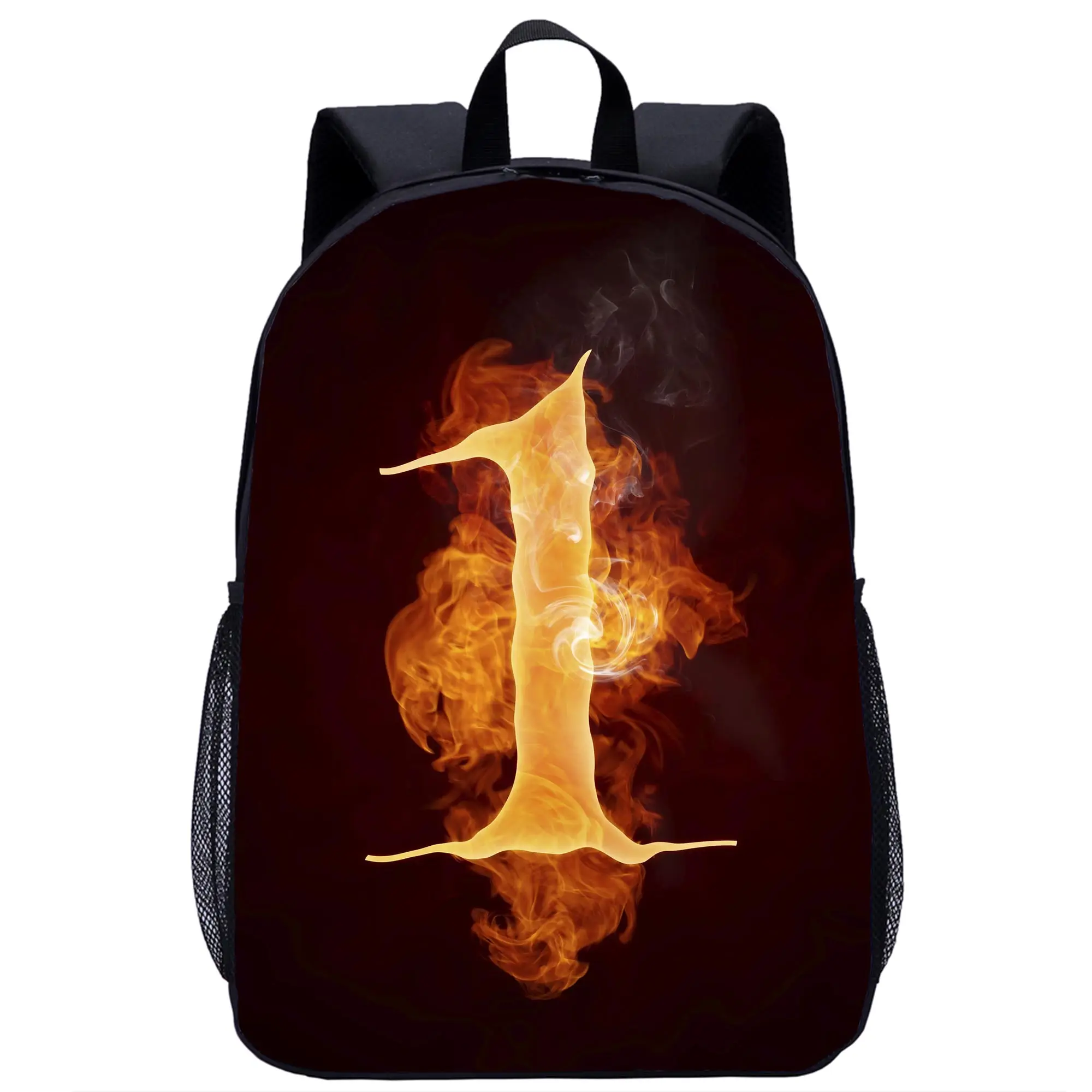 School Season Boys Backpack 16 Inch 3D Print Number Schoolbag for Teenage Black Backpack Large Rucksack Back To School Gift