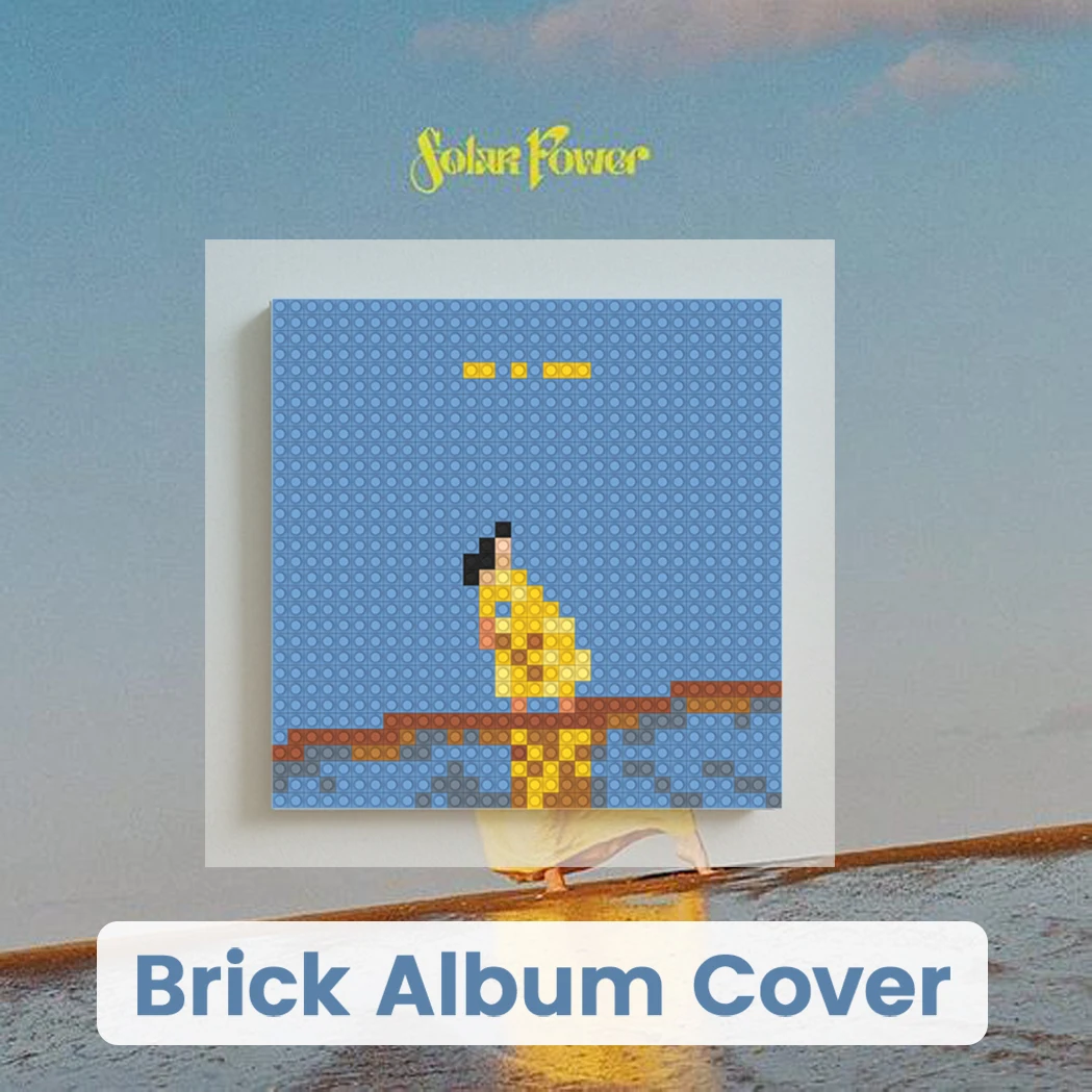 

L-Lorde Indie Pop Music Artwork Building Blocks Mosaic Pixel Art Brick Painting Modern Home Wall Decoration Building Blocks Art