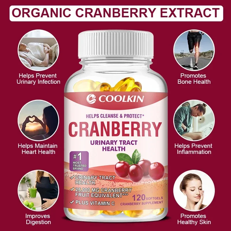 Cranberry - Supports Urinary System Health Bladder Health Potent Antioxidant Rich Vita C Capsule Supplement