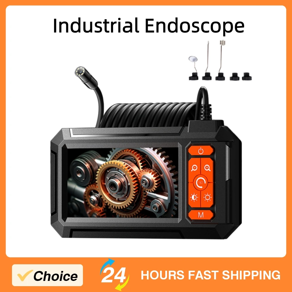 

Industrial Endoscope with 4.3" IPS Screen 8mm Waterproof Sewer Camera 8 LED Lights 1080P Digital Borescope Inspection Camera