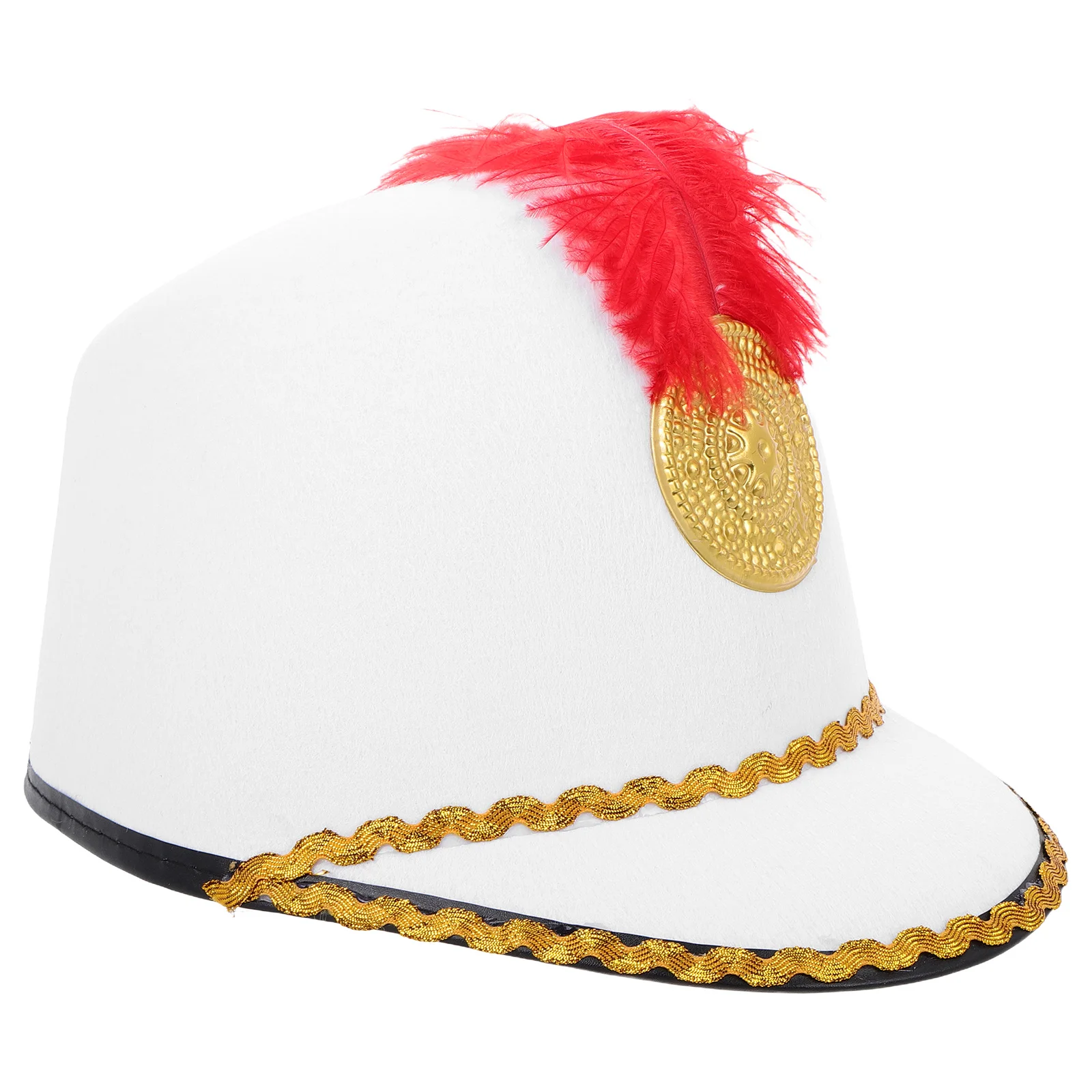 

Knight Hat with Plume Compact Design for Cosplay Nutcracker Costume Festival Party Marching Band Use Replaceable Fashion Prop