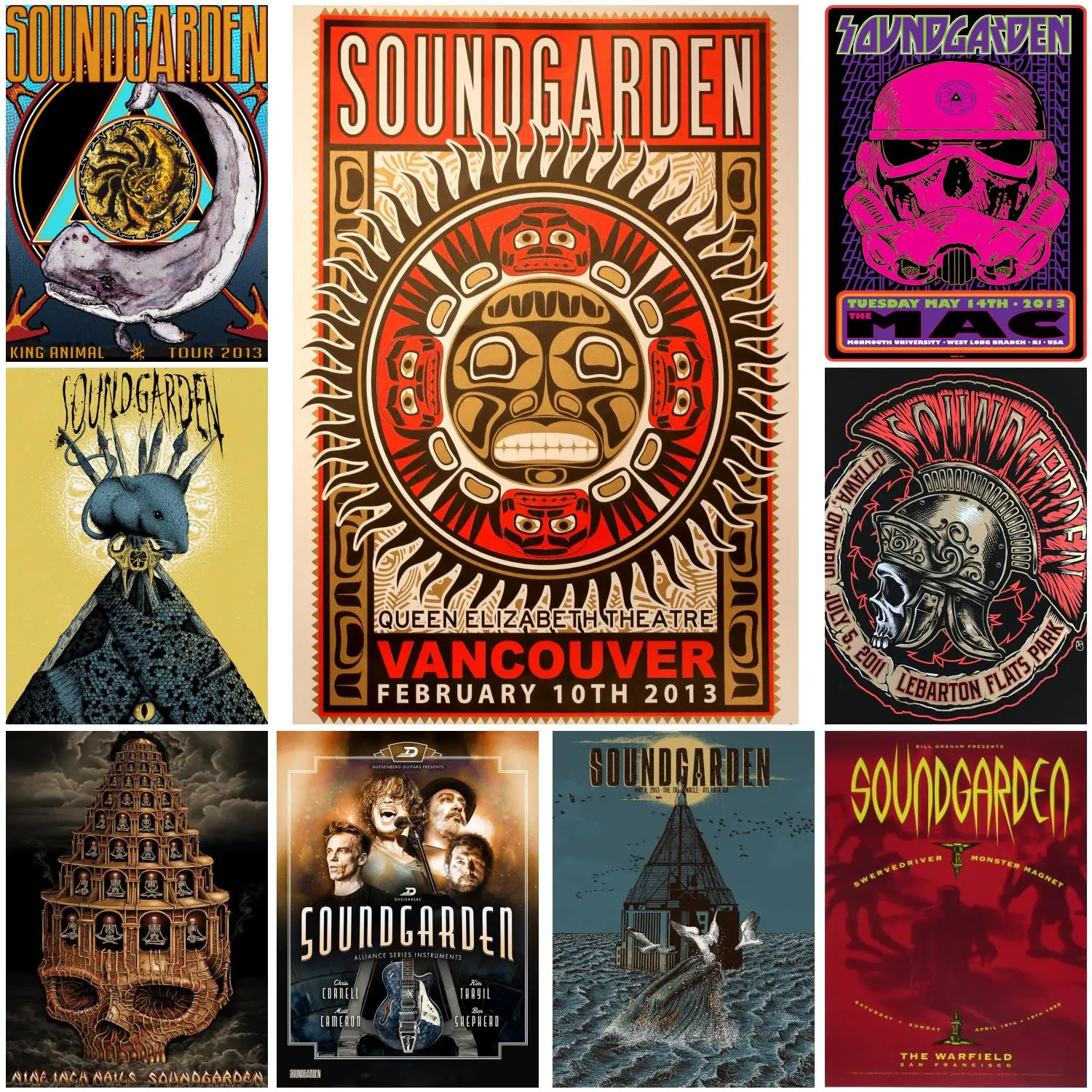 soundgarden  Poster Decorative Painting Canvas Poster Gift Wall Art Living Room Posters Bedroom Painting