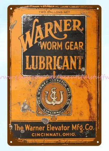 Warner Worm Gear Lubricant metal tin sign decorative accessories