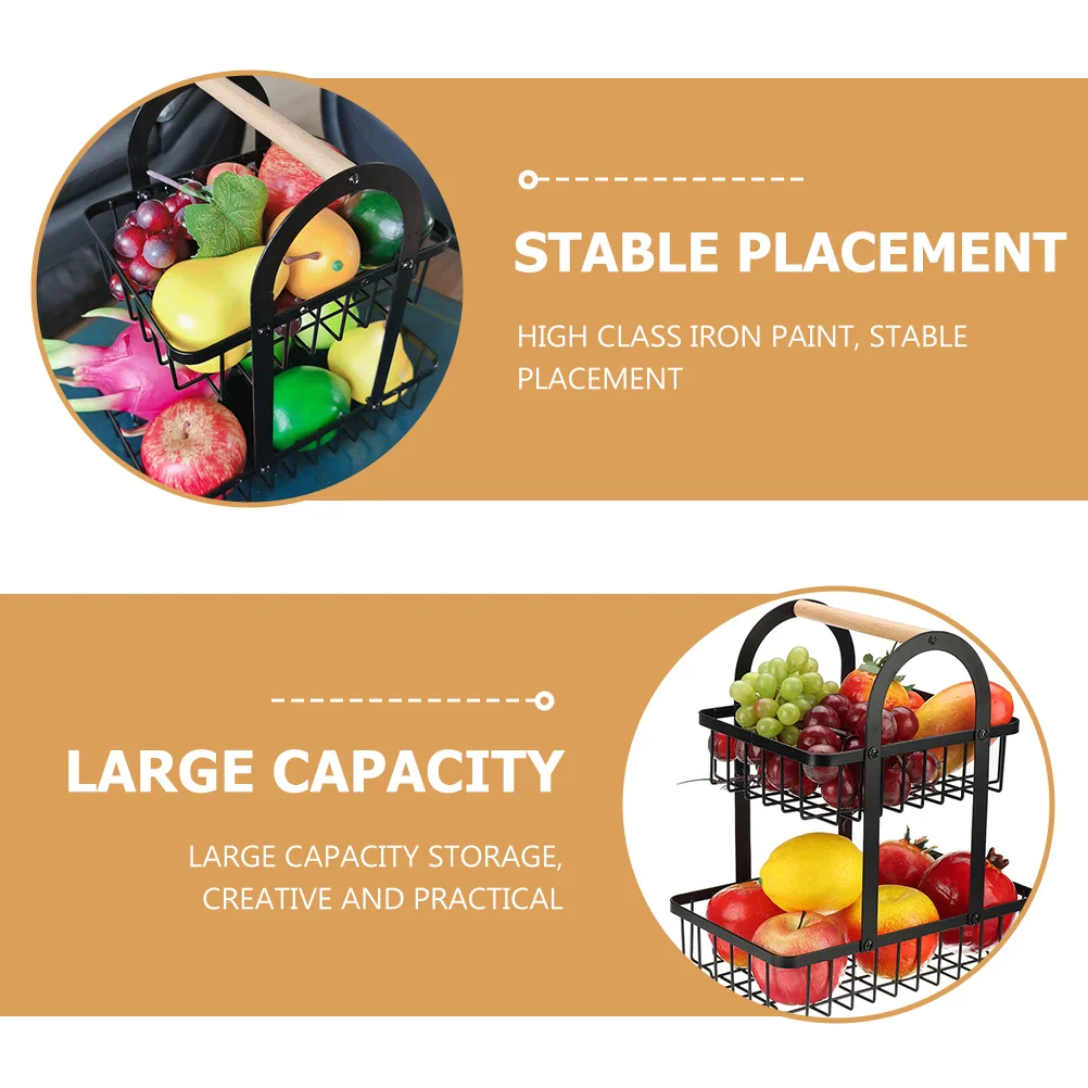 

Handheld Fruit Basket Multi-Function Detachable Storage Rack Household Fruit Stand Kitchen Organizer Supply Storage Accessory