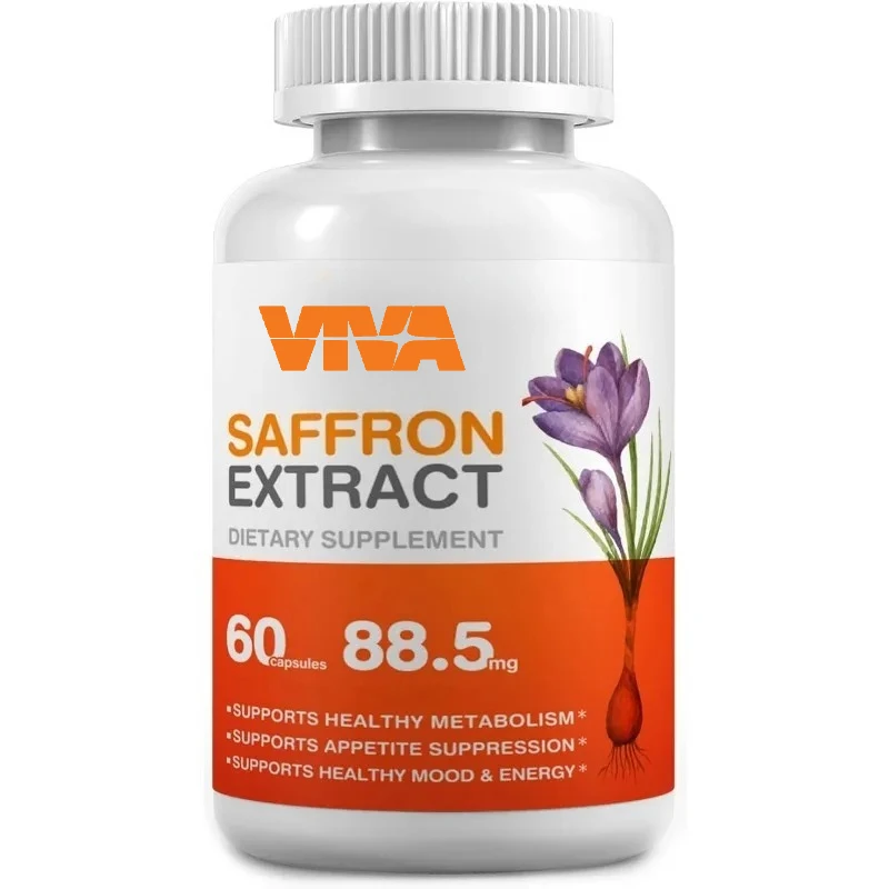 مكمل الزعفران، كبسولة مستخلص الزعفران العضوي للصحة العامة - تدعم جهاز المناعة، محسن التمثيل الغذائي، غير كائنات معدلة وراثيا