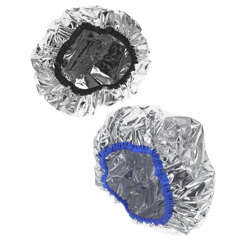 

2Pcs Heat Activated Conditioning Caps Foil Hair Treatment Cap for Coloring Thermal Processing Salon Home Use Salon Use Hair Caps