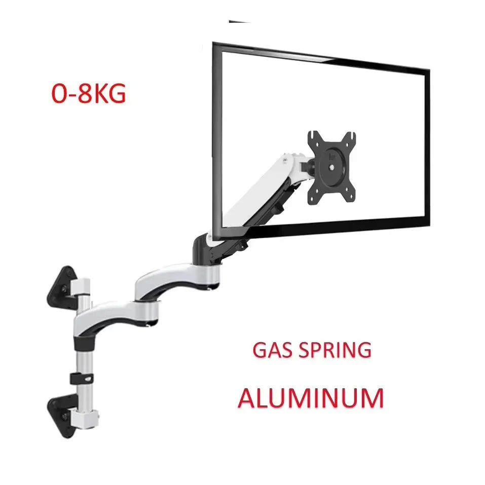 FE160W FE160W-L Aluminum Alloy 360° Full Motion 15-27" LCD TV Wall Mount Bracket Monitor Holder Rack Monitor Dual Long Arm 0-8kg
