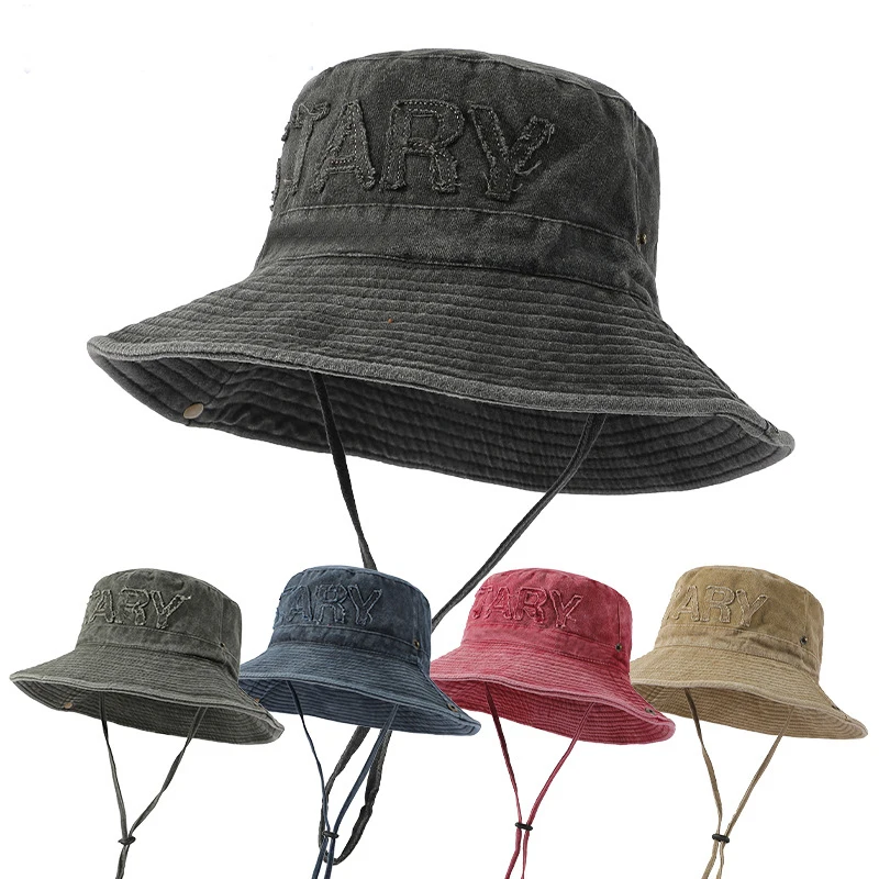 

Summer Bucket Hat For Men Fisherman Hats official-website Cap Fishing Outdoor Sunshade Big Brim Riding Hiking Suncreen Sunhat