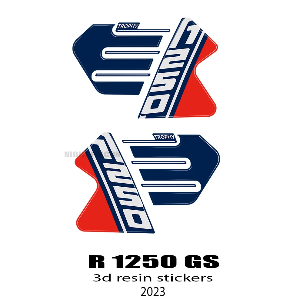 For BMW R1250GS Adventure Trophy 40TH EDITION New R1250GS 2023 Motorcycle 3D Epoxy Resin Tank Pad Protection Stickers