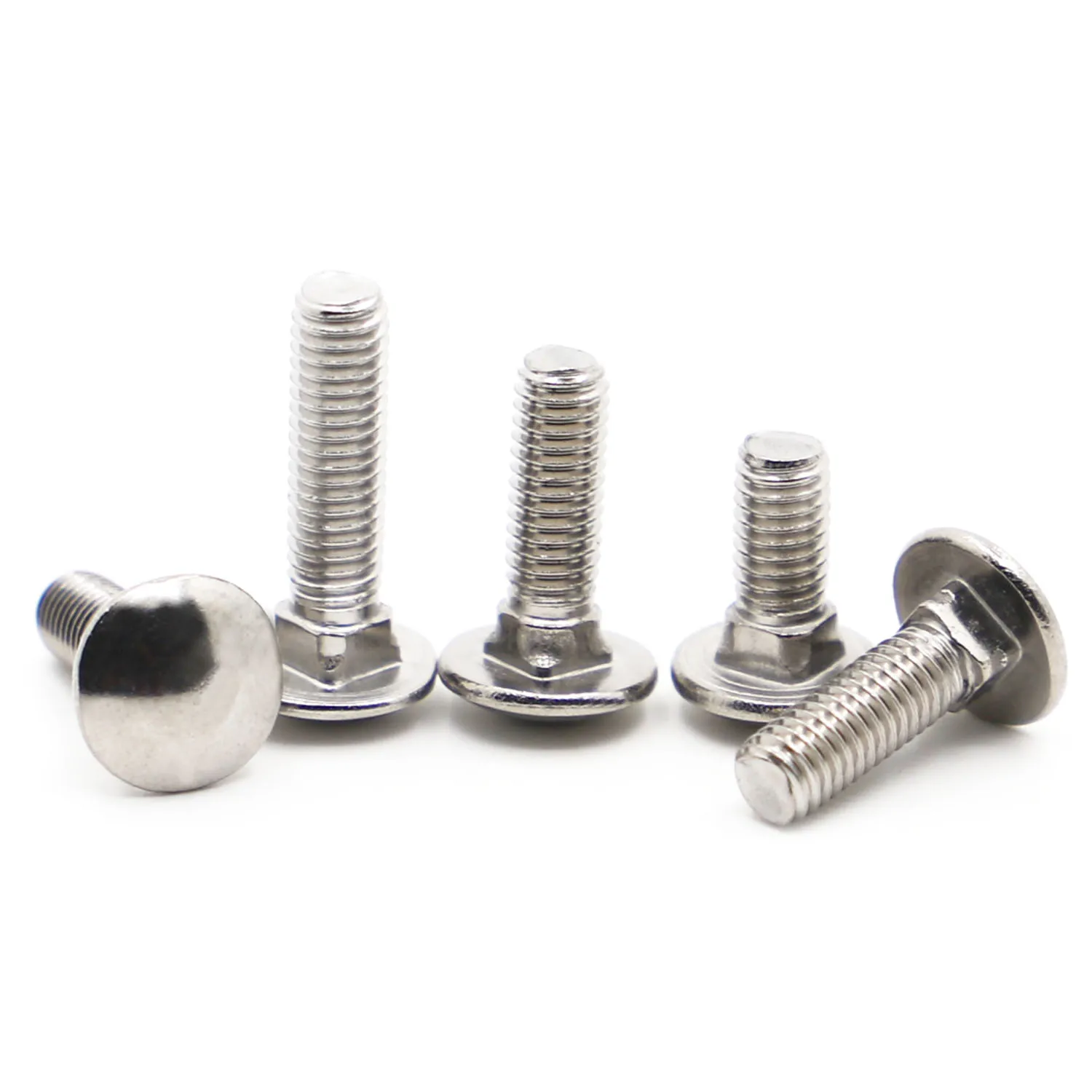 GB12 DIN603 M4 M5 M6 M8 M10 M12 304 Stainless Steel Truss Round Head Square Neck Carriage Screw Coach Bolt for Shelf Desk