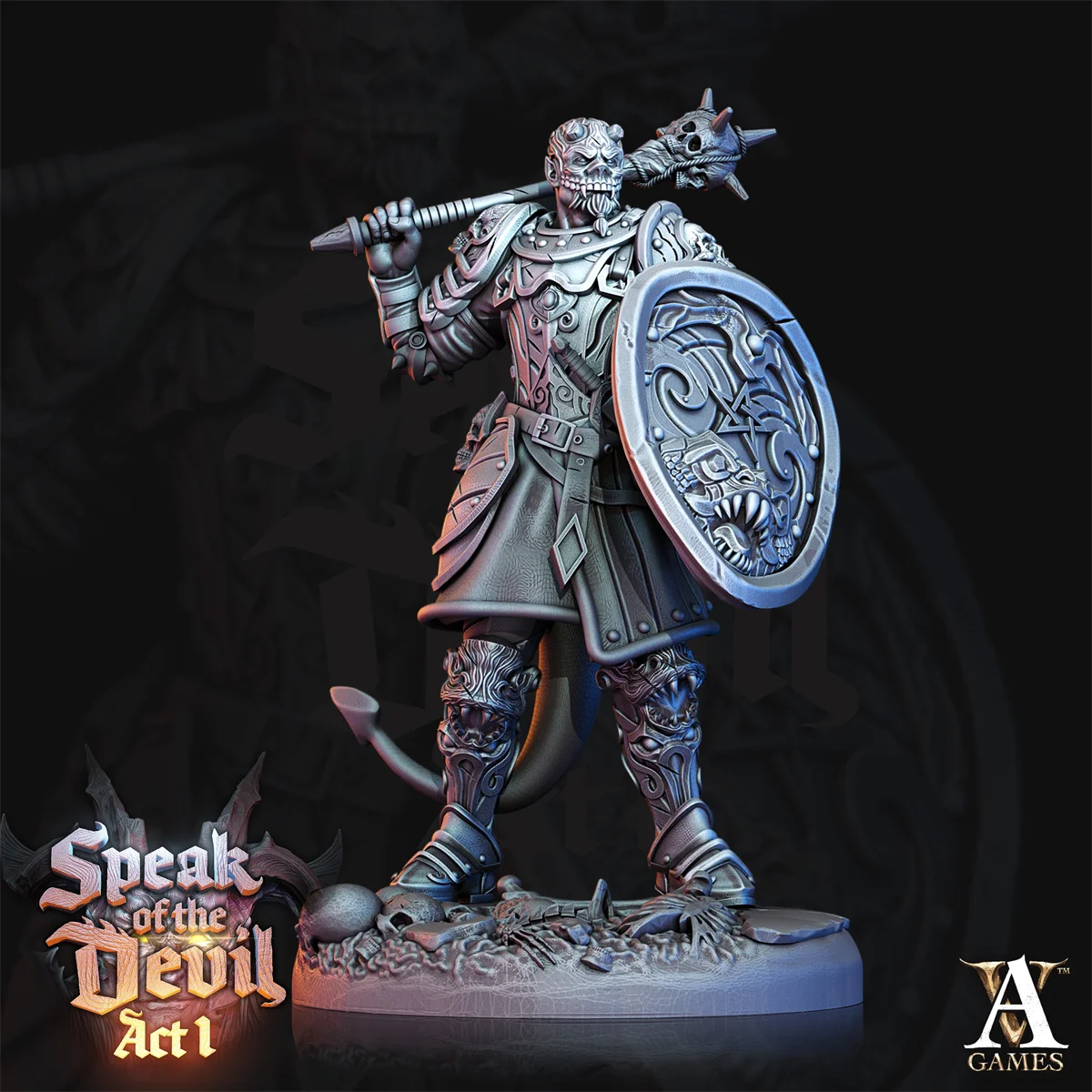 Dnd Miniatures Figures Abyss Lord Fallen Angel Hell Knight Demon Dnd Villain Druk 3d