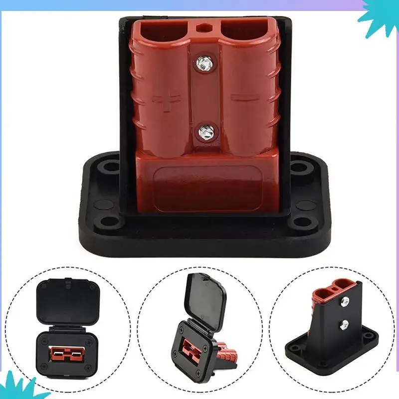 ABZW 4Pc 50A For Anderson Plug Connector Flush Mount Bracket Panel Cover For Caravan Boat Truck Cable Connectors Plug