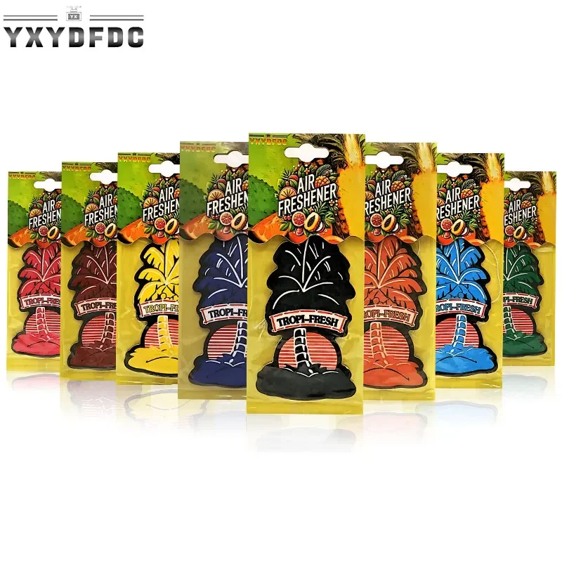 5-10Pcs YXYDFDC Car Air Freshener Natural scented tea paper Auto Hanging Vanilla perfume fragrance coconut tree