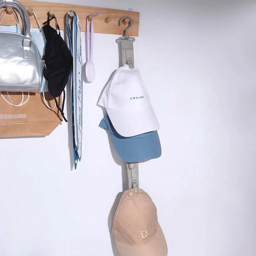 

Hanging Hat Rack Vertical with 8 Clips Golf Caps Stand Space-Saving Rotating Hook Caps Storage Hanger Closet Organizer