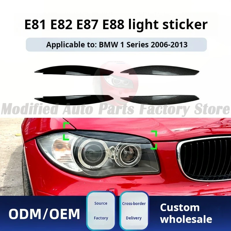 

Applicable To Bmw BMW 1 Series E81 E82 E87 E88 2006-2013 Headlight Light Eyebrow Car Sticker Modification Parts