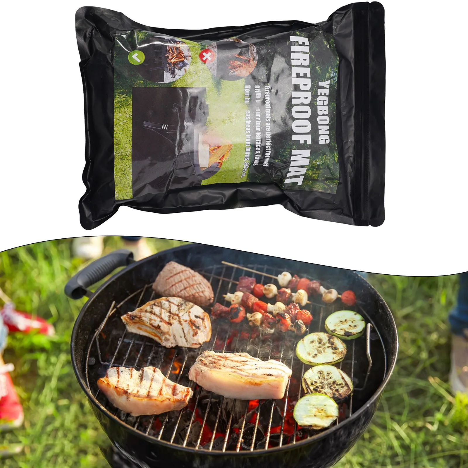 

Barbecue Tools Grill Mat BBQ Tools Anti- Fouling Anti- Skid Black Cooking Accessories Decking Area Light Oil Proof