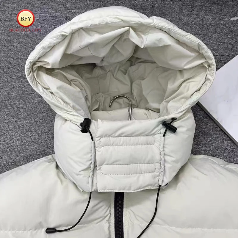 Winter New Paris Style Solid Colour Hat Detachable Brand Hooded Flight Suit Top Quality Fashion Mens Womens Zip Jacket