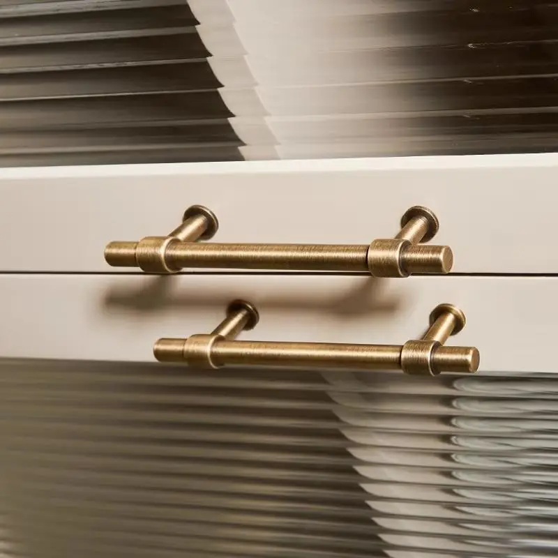 مقبض درج خزانة ملابس بسيط وحديث، مقبض كابينة نحاسي عتيق لأجهزة الأثاث الخارجي لغرفة النوم في المطبخ