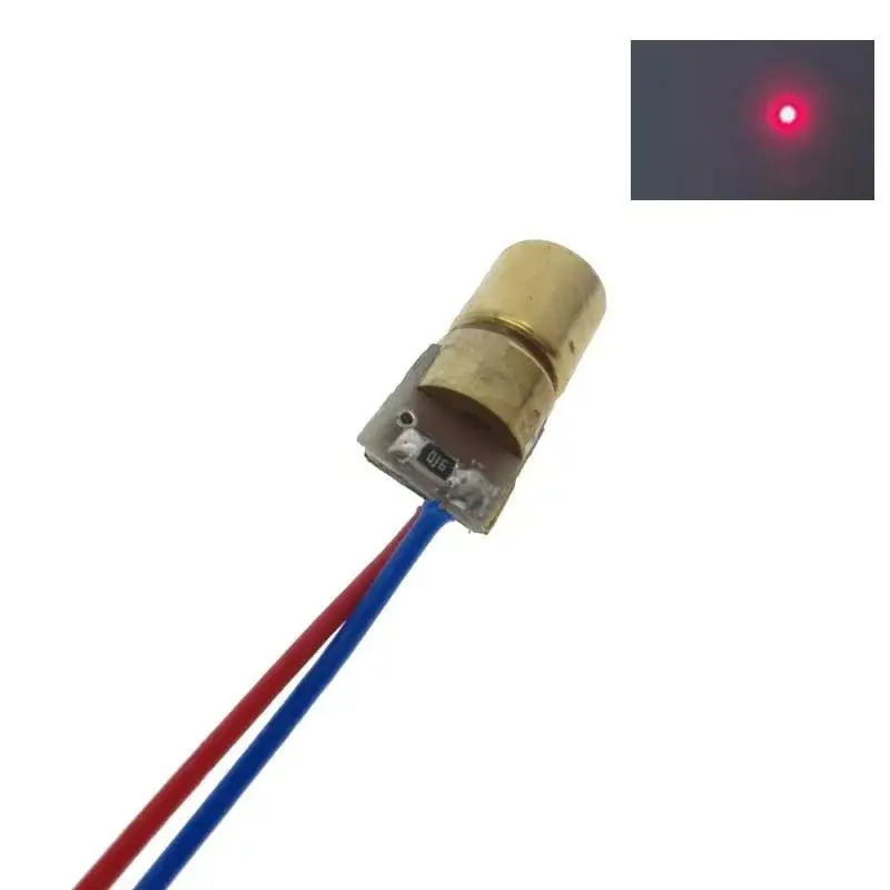 10pcs Adjustable Mini Laser Pointer Diode  Laser Diod Circuit 3V/5V 5mW 650nm Module Pointer Sight Copper Head
