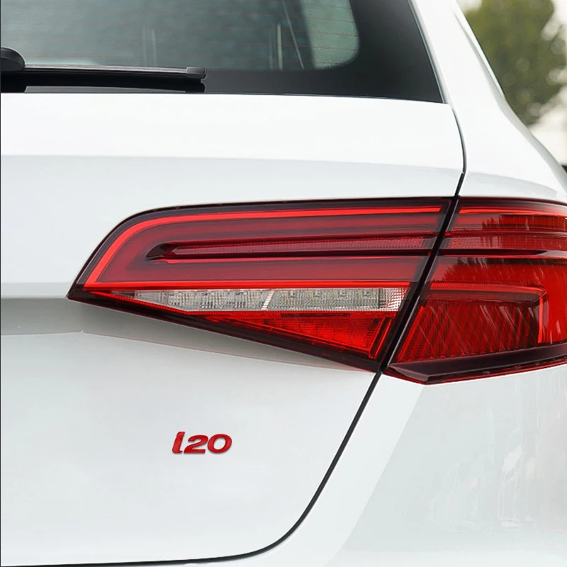 Car Emblem 3D Metal Logo Body Decals Sticker Rear Tail Trunk Boot Mark Letter Badge For I10 I20 I30 I40  N LINE Styling view 4
