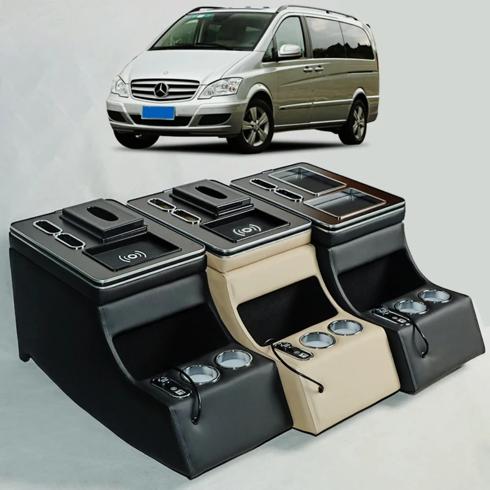 Reposabrazos para merces-benz Viano Clase V W447 Vito, caja  almacenamiento, pasamanos trasero, carga  teléfono móvil, reposabra