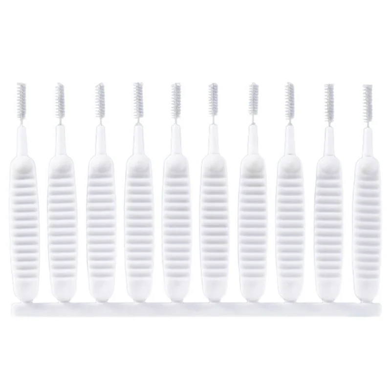 -ESTR แปรงทําความสะอาดหัวฝักบัวมัลติฟังก์ชั่นแปรงทําความสะอาดป้องกันการอุดตัน 10 แพ็ค