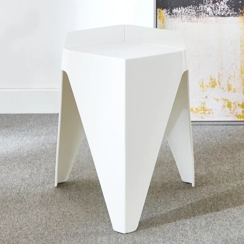 Modern Creative Household Simple Dining Stool Thickened Stackable Dressing Stool Light Luxury Fashion Plastic stool chair silla view 3