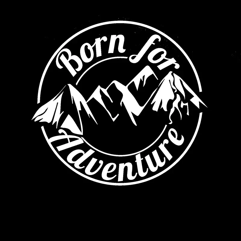 Cool Graphics Born For Adventure Decal Motorcycle Reflective Laser Vinyl Car Sticker 3D Car Styling 15*16CM