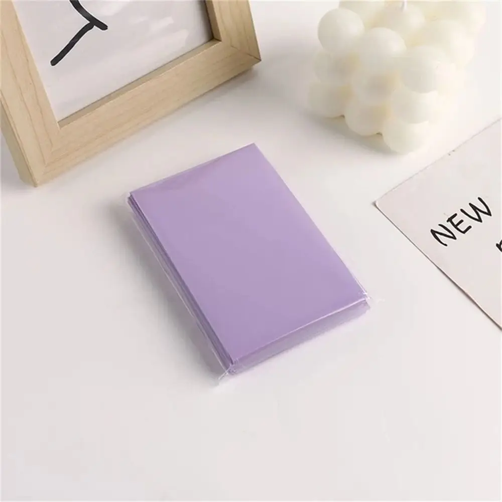 

Stationery Macaron Color Kpop Card Sleeves Frosted Korea Card Photocard Films Transparent 61x91mm Cards Protector Game Cards