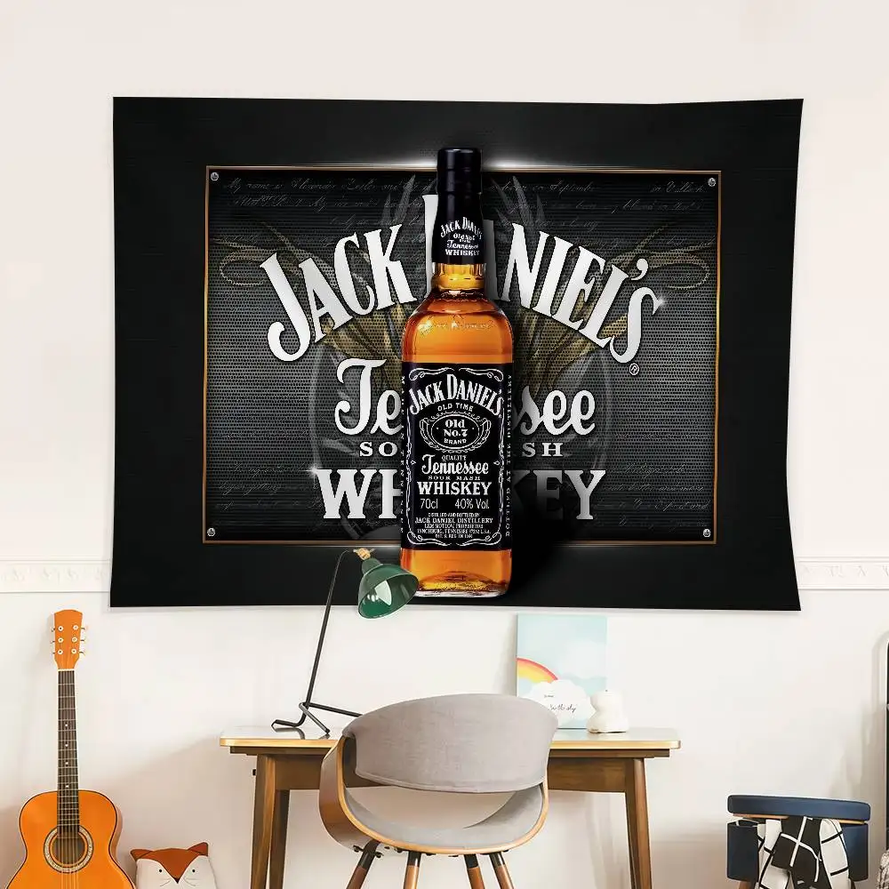 J-Jack luxo D-Daniels bandeira decoração ao ar livre piquenique festa casa acampamento festa arte pendurado banner