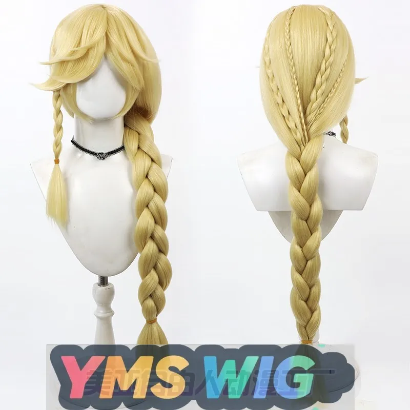 

【YMS WIG】 Applejack Cosplay Wig Deluxe Edition Cornrows Scalp Style Yellow 100cm
