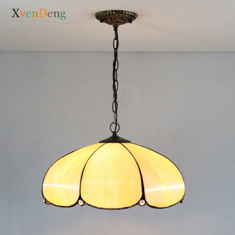 

Tiffany Pendant Lights Vinatge Stained Glass Hanging Lamp Living Room Loft Decor Dining Room Kitchen Lighting Fixtures Luminaire