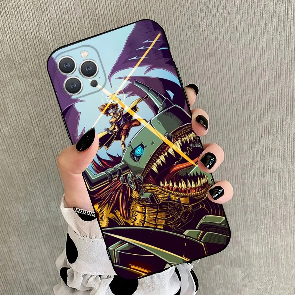 Anime D-Digimon Adventure  Phone Case For iPhone 15,14,13,12,11,Plus,Pro Max,XS,X,XR,SE,Mini,8,7 Soft Silicone Black Cover