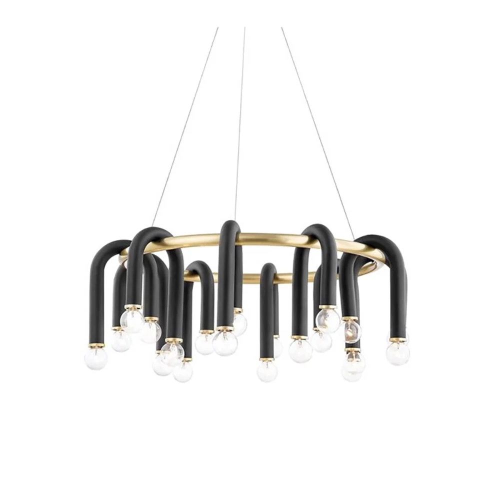 Moderne runde Kronleuchter Villa Luxus u Form Kronleuchter Designer mit 20 Kronleuchter führte Wohnzimmer hängende Leuchten – Detail 11