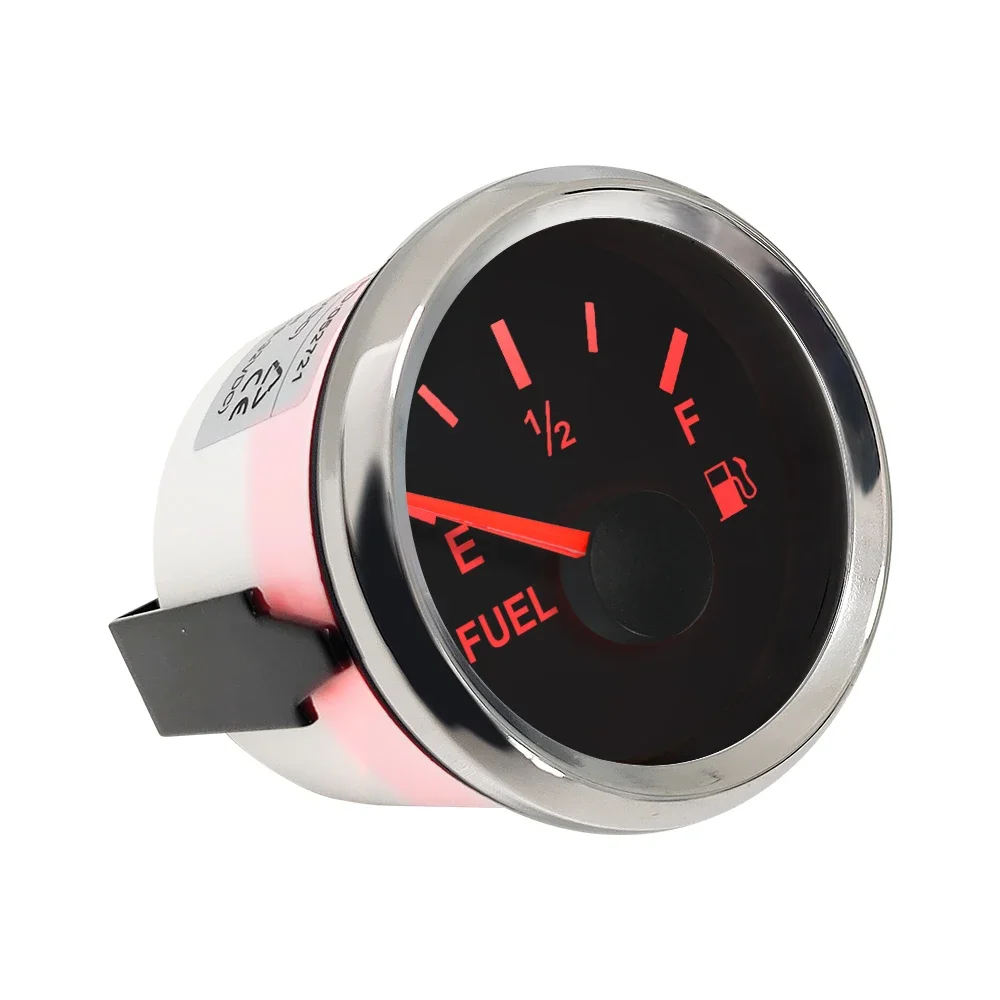 ELING Universal 52mm Fuel Level Gauge Meter 0-90ohm Signal Waterproof And Dustproof Gauge stainless for Car Truck Boat view 3