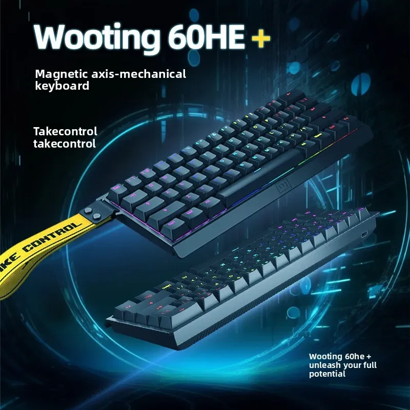 Wooting 60HE+ Hall Effect 60% Magnetic Keyboard Ultra-low Latency Quick Trigger Hot Swap RGB Backlit Machanical Customized Game