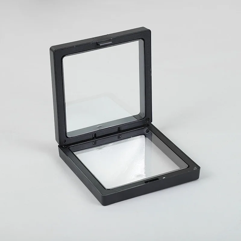 100 pcs 7x7x2cm,clear plastic membranes photo frame display/ collection box/jewelry box -ourself mold