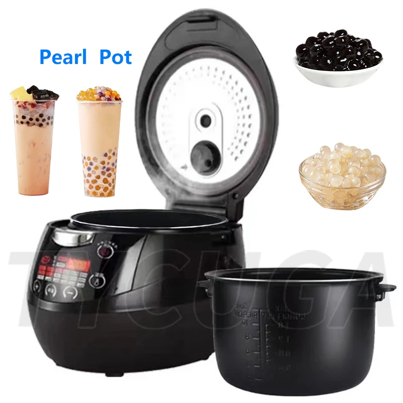 Olla de tapioca de 8L, tienda de té de la leche, cocina de perlas, té de burbujas, calentador de perlas, olla Taro ball/sago/máquina de cocina de frijol rojo, 900W, 110V/220V