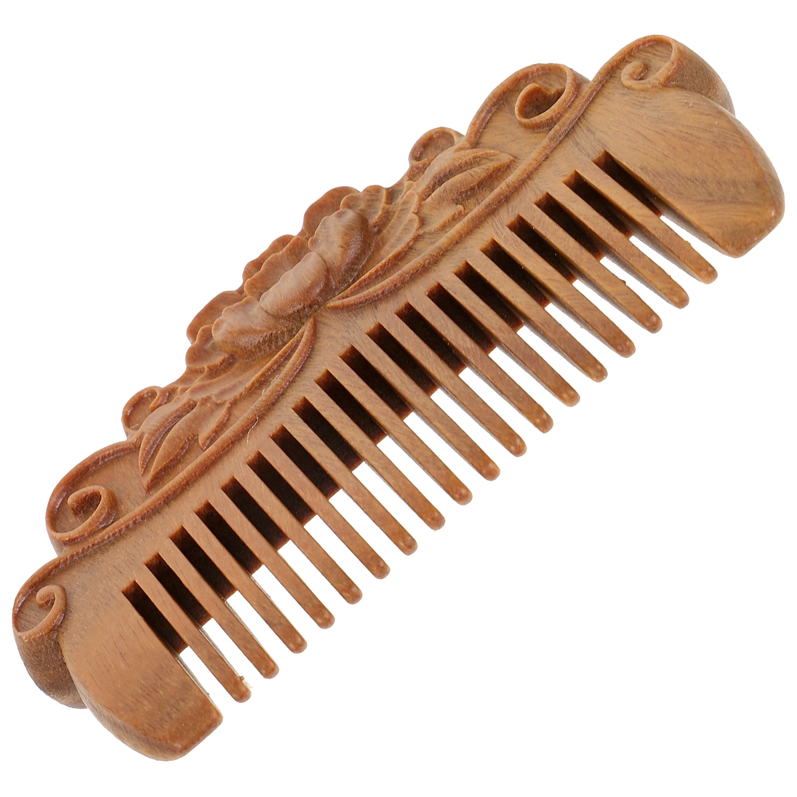 

Wood Comb Embossing Solid Wood Hair Comb For Women Men Anti-Static Scalp Massage Portable Mini Household Gift Family Friends