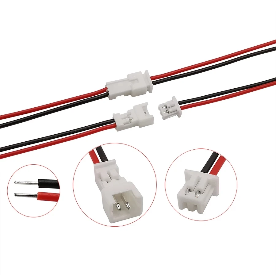 5Pair 2P 3 4Pin JST1.25mm PH 2.0mm XH 2.54mm SM2.5 JST Male Plug Female Jack Socket DIY Electrical Wire Terminal Cable Connector