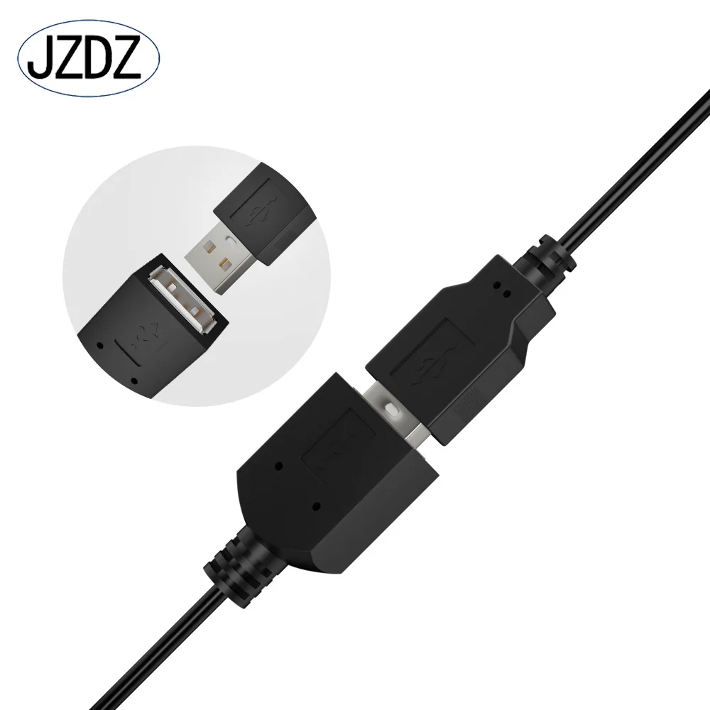 JZDZ 2pcs Alligator Clips to USB Male/Female Test Cable 56cm Electrical Connect Line Power Supply Adpater Wire J.70066