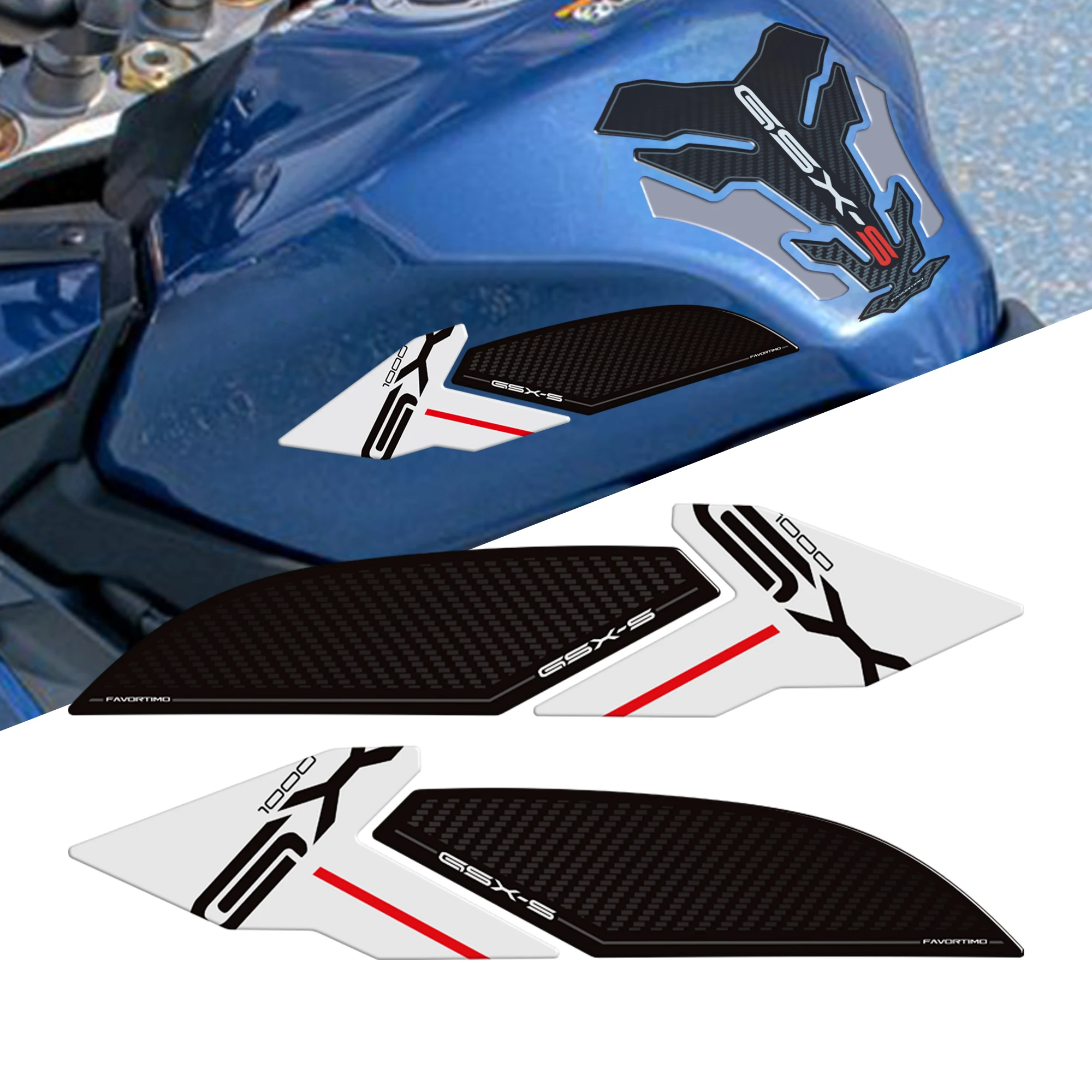 GSX-S1000GX Fit Suzuki GSX-S 1000 S GX  GSX S1000 GSX-S1000 + Tank Pad Gas Fuel Oil Protector Stickers Decals Adhesive 2022-2024