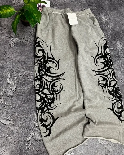 Imagen 2 del producto Pantalones de chándal a rayas de moda americana Y2K, pantalones holgados de tendencia para mujer, pantalones Retro informales cómodos y duraderos para entrenamiento al aire libre y correr