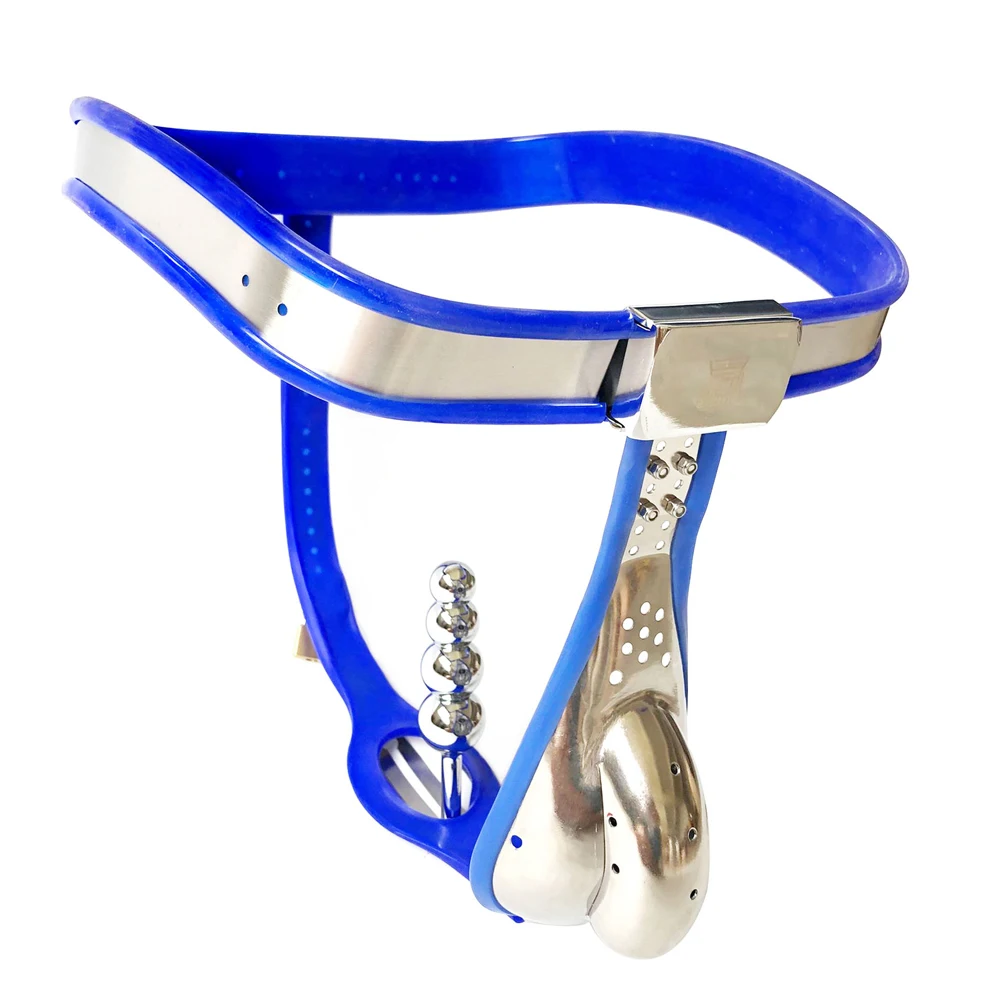 Stainless Steel Chastity Belt for Men Chastity Cage Pants with Removable Plug Restraint Cock Cage Device Sex Toys for Adult view 3